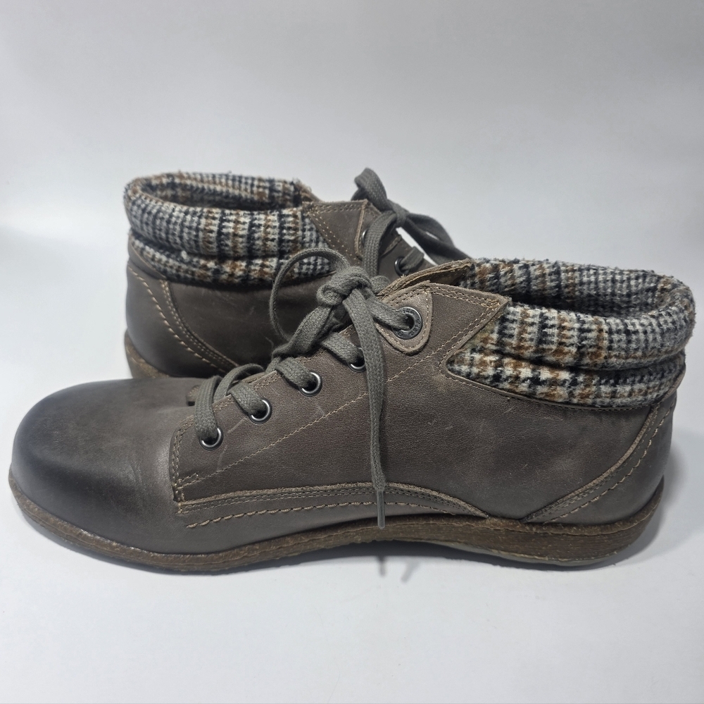 Biza Comfort Women’s Leather Lace-Up Shoes Size 10 US (41 EU) Gray